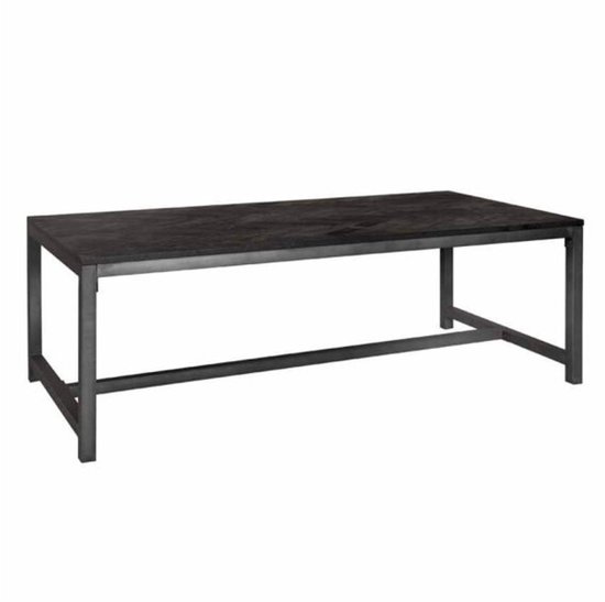 Eettafel Ziano eikenhout visgraat 180x90 cm - Zwart