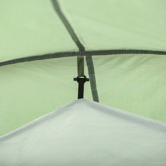 Tunneltent voor 2-3 personen, 190T kampeertent met haringen, glasvezel & polyester, donkergroen, 426x206x154cm voor buitenavonturen van Merkloos — afbeelding 3