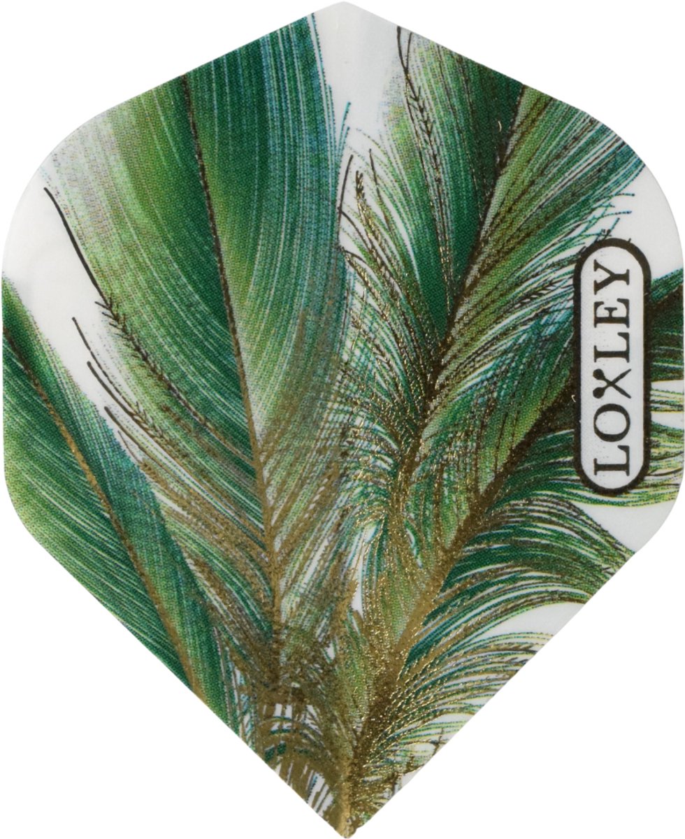 Loxley Feather Green & Gold NO2 - Dart Flights
