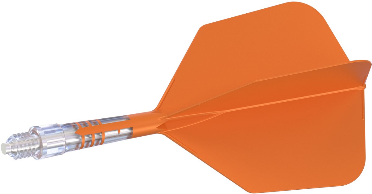 Cuesoul ROST T19 Integrated Dart Flights Big Wing Carbon Orange - Dart Flights