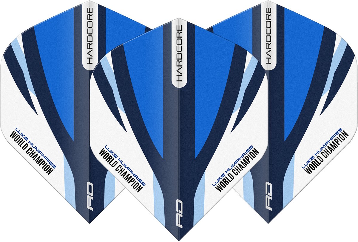 Red Dragon Luke Humphries Blue & White Hardcore Standard - Dart Flights