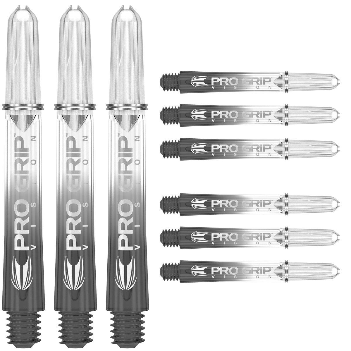 Target Pro Grip 3 Set Vision Black - Dart Shafts Inbetween