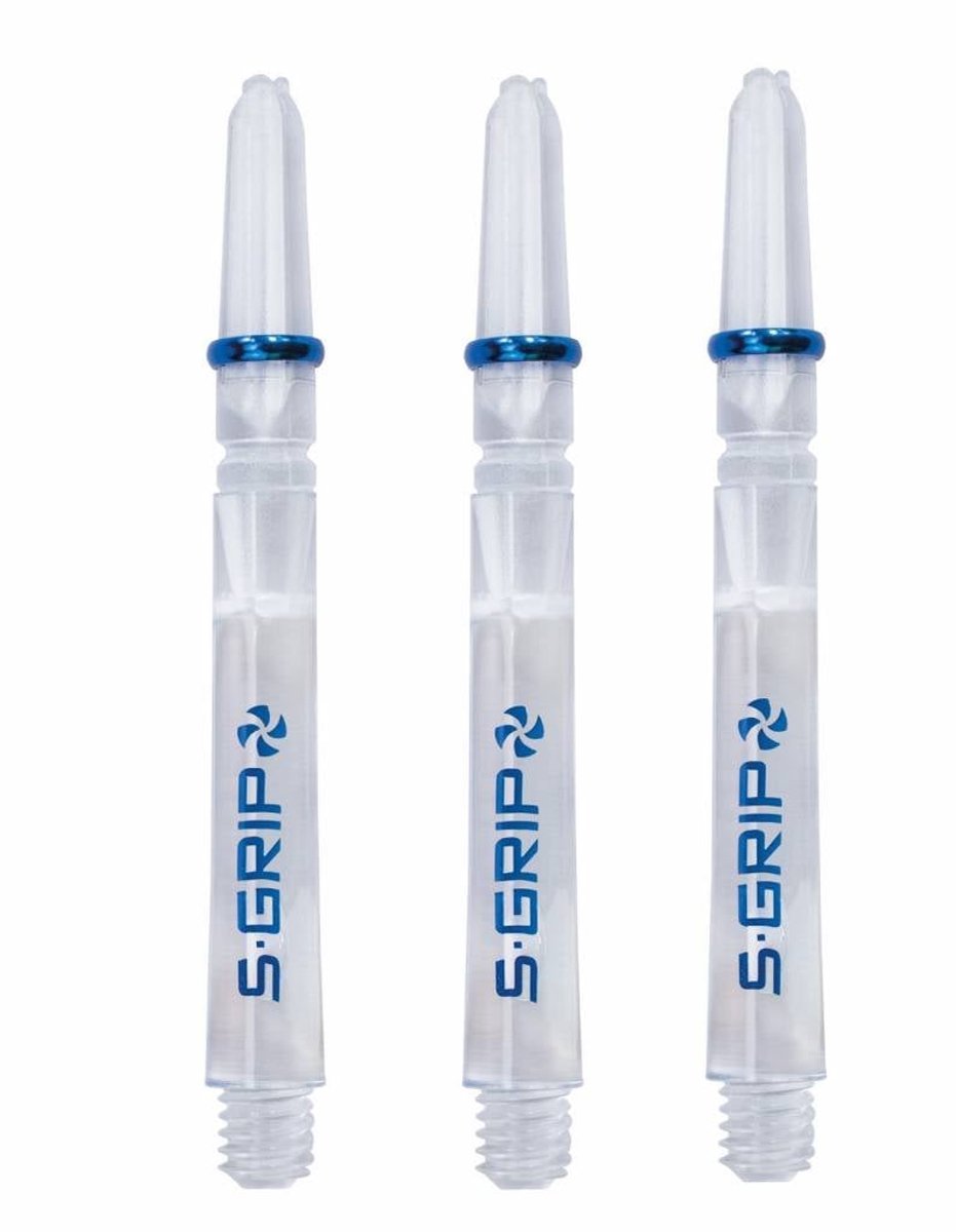 Harrows Supergrip Spin Blue Clear - Dart Shafts Medium