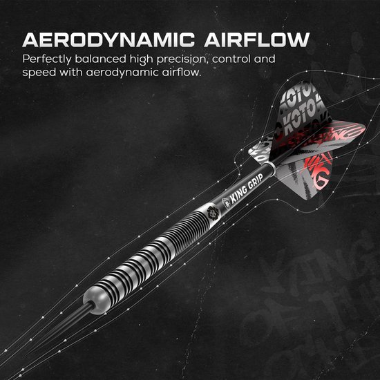 KOTO - Tribute Darts 14 Gram - Zilver & Zwart van KOTO — afbeelding 3