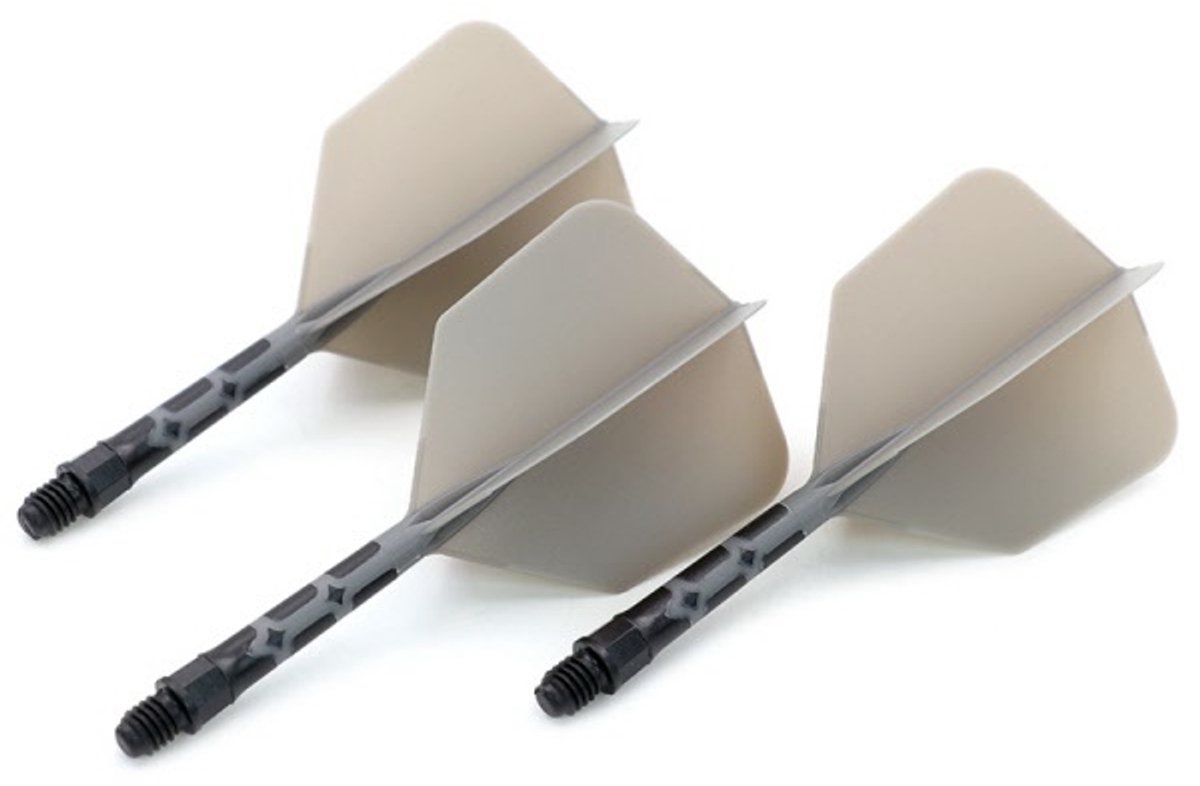 Cuesoul - ROST T19 Integrated Dart Flights - Big Wing - Grey Black