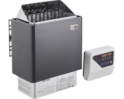 Elektrische Saunakachel 8 KW, 400 V 3N Saunakachel voor Binnen en Buiten met 3-Uurs Timer, Digitale Regeling voor 8–12 M³, Max. 110 °C, Privé- en Commercieel Gebruik