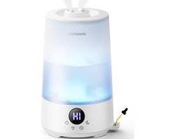 Homvana Slaapkamer TopFil - 3.6 L 360 ° C ool Mist 34H Duurzaam - Stil 16dB (SilentSpary Tech) - Kleine, Baby, Diffuser, Kinderkamer, Ultrasone Luchtbevochtiger