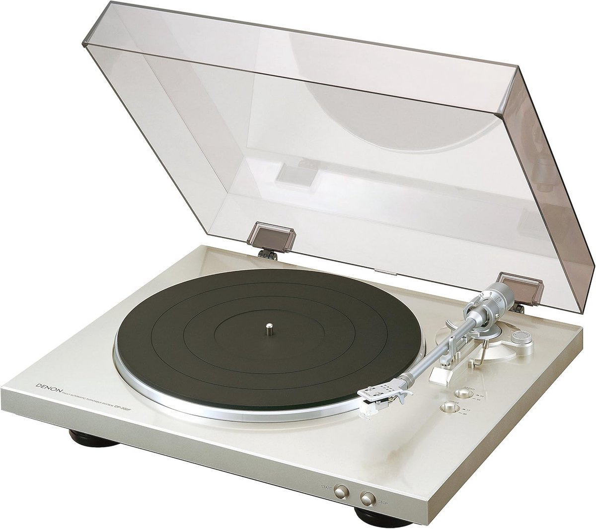 Volautomatische Platenspeler met Geïntegreerde Voorversterker - Vinylspeler met Riemaandrijving en Automatische Arm