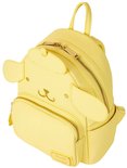 Gele mini-rugzak met Pompompurin gezicht, oren en gouden rits.