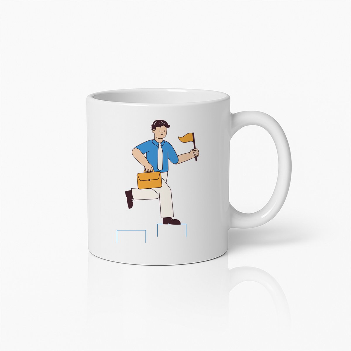 Motiverende Kantoorwerker Mok – Successtappen Design – 330ml Keramische Koffiebeker