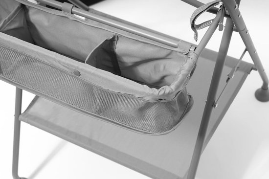 Opvouwbare Badstandaard voor Baby met Opbergvakken en Morsvrije Afvoerslang - Ergonomische Lichtgewicht Houder voor Badkuip — afbeelding 2