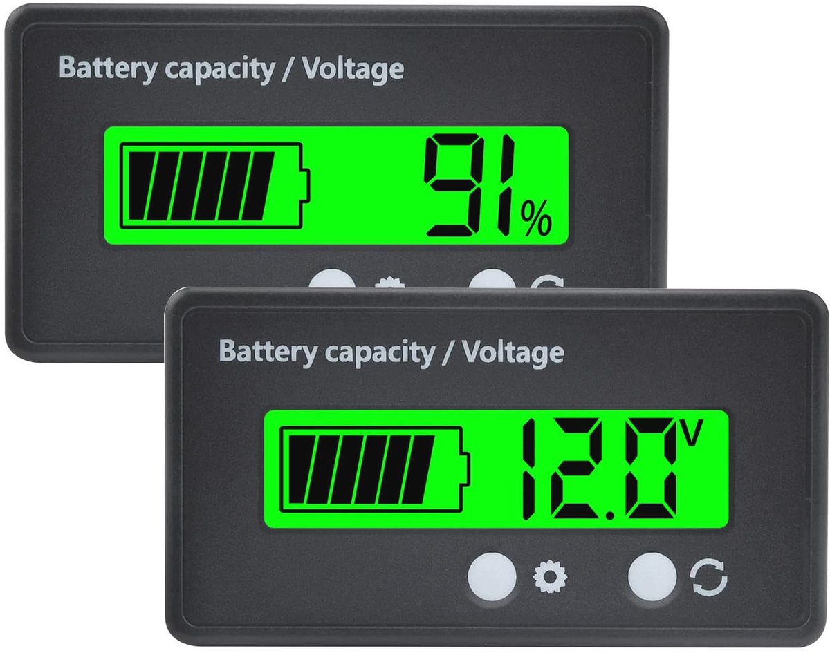 Batterijcapaciteit Monitoring Meter 12V-84V met LCD-display voor Loodzuur- en Lithiumbatterijen