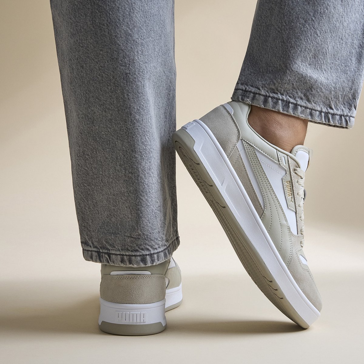 Puma Court Classis Sneakers Synthetisch Beige