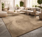 Tapis de salon à poils courts uni, design moderne, lavable