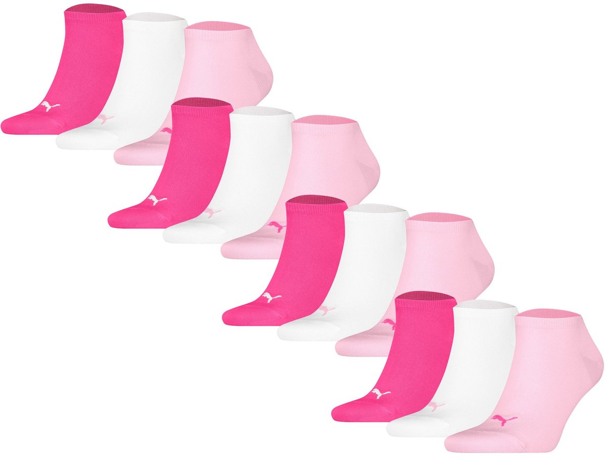Puma Sokken Sneaker Plain 12P Verpakking van 12 Roze
