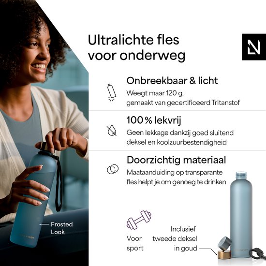 LARS NYSM Drinkfles Roestvrij Staal 750ml | Geïsoleerde Fles 0,75 Liter | Lekvrije Waterfles voor Sport, Fiets, Hond, Kids (Calypso Blue, 750ml LARS NYSM Drinkfles Roestvrij Staal 750ml | Geïsoleerde Fles 0,75 Liter | Lekvrije Waterfles voor Sport, Fiets, Hond, Kids (Calypso Blue, 750ml