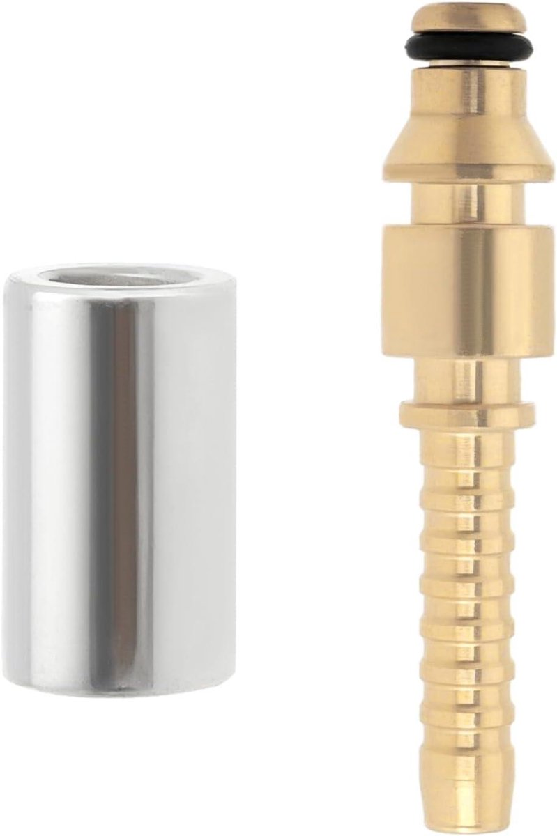 1/4" Messing Hogedrukreiniger Slangfitting 6.5mm Quick Fit Mannelijke Adapter met Krimphuls - Compatibel met Stihl Hogedrukreiniger