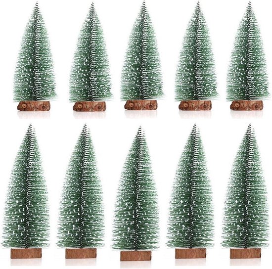 semen Kunstkerstboom versierd set mini dennenboom met sneeuweffect glasvezel tafeldecoratie DIY etalage natuurgetrouw grenen naald boom decoratief Stijl C-30 cm