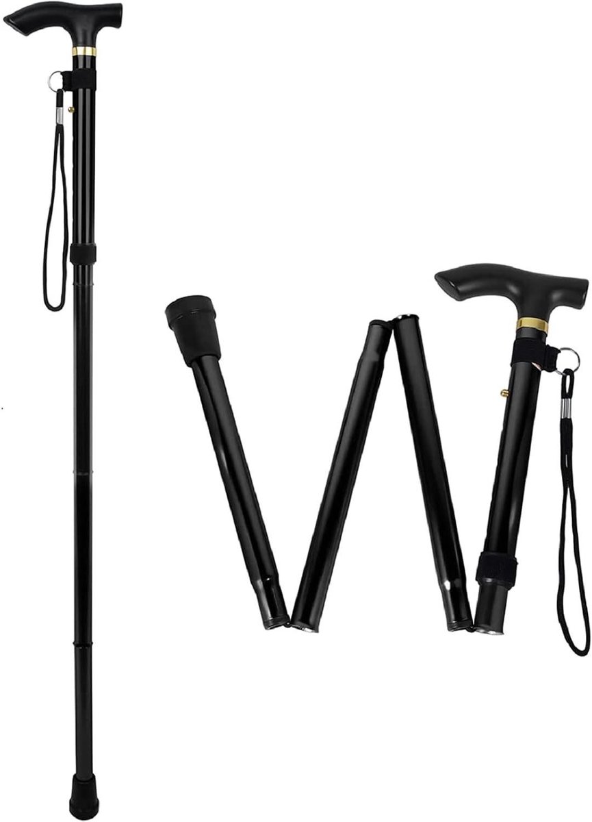 Inklapbare wandelstok verstelbaar voor wandelen en reizen