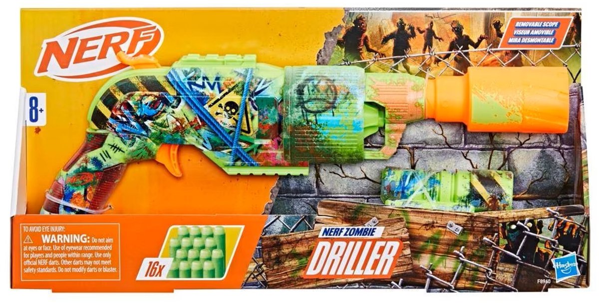 NERF Zombie Driller - Blaster, 16 Nerf Elite-darts — afbeelding 7