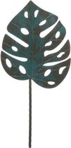 Mica - Muurdecoratie monstera blad l.groen l31xb67xh1cm