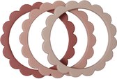 Mushie Bloemen Bijtring / Armband Blush 3 Stuks