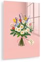 Bloemen - Kaartje, Roze