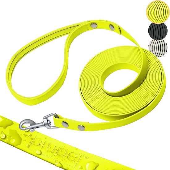 Foto:  5m i 10m i 20m i waterafstotende sleepriem voor honden trainingslijnen voor honden i trainingslijnen voor grote honden i lange hondenlijnen i hondenriem lang i dog leash neon geel