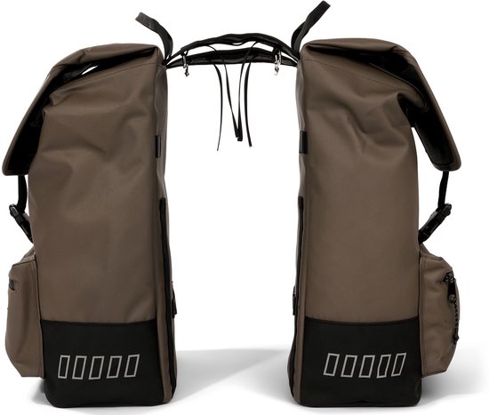 Gerecyclede dubbele fietstas Urban Proof Cargo 38L 30 x 15 x 42 cm - bruin van Urban Proof — afbeelding 5