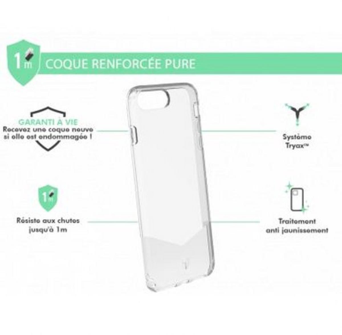Force Case, Versterkte hoes Geschikt voor Apple iPhone 6/7/8 Plus PURE, Transparant