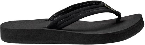 Zwarte Reef slipper met dikke zool