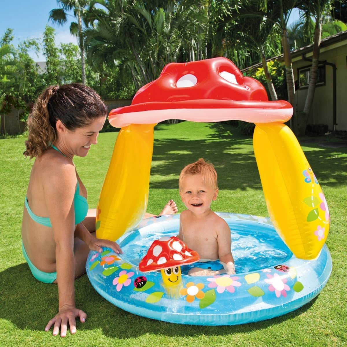 Intex Baby Opblaaszwembad Paddestoel- Ø 102 x 89 cm — afbeelding 9