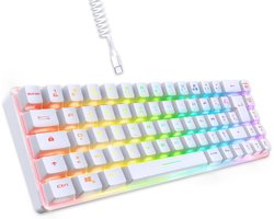 Bedrade Gaming Toetsenbord TKL Compact met RGB-verlichting en 23 Anti-Ghosting Toetsen - USB Type C, Compatibel met PC/PS4/PS5/Xbox