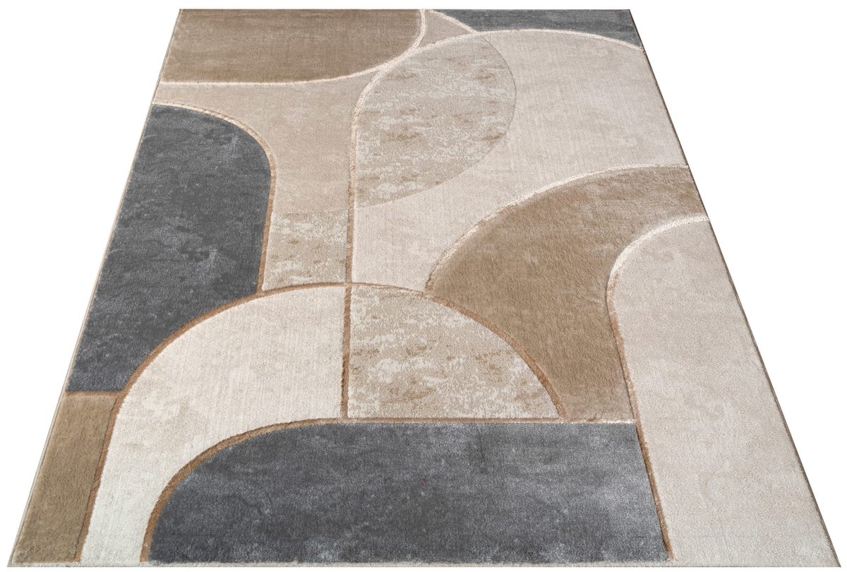 Geometrisch en botanisch patroon Tapijt - zachte, duurzame korte stapel - elegant ontwerp