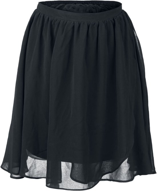 Scarlet Darkness Middeleeuwse rok voor dames, elastische taille met zakken, chiffon, rucheszoom, piratenrok, donkergroen, S