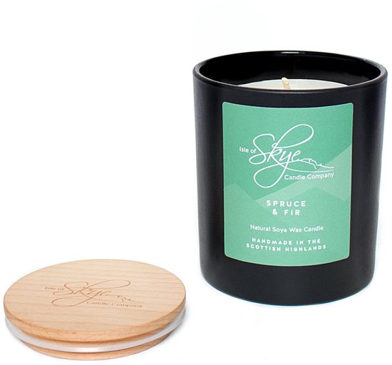 Geurkaars Den en Spar Large - 45 uur - Sojawas - Isle of Skye Candle