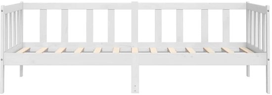 Canapé convertible pin massif blanc 90x200 cm