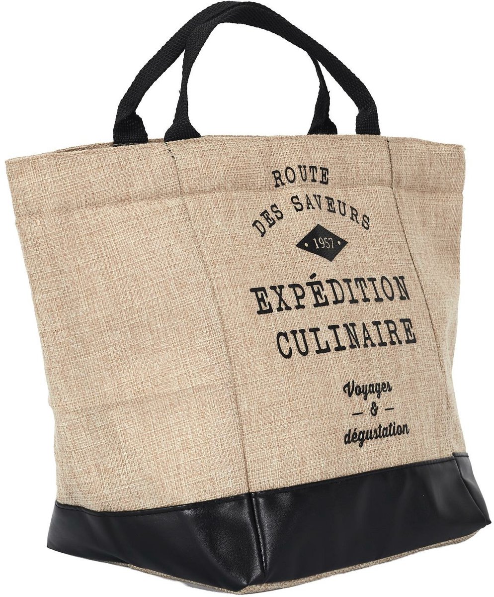 Cook Concept Koeltas Jute - voor lunchpakket of drankjes - 6 liter - 35 x 18 x 26 cm - Draagband
