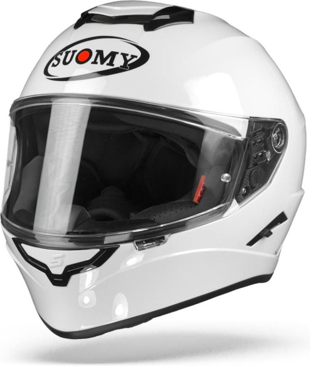 Suomy Stellar Plain Wit Integraalhelm - Motorhelm - Maat XL