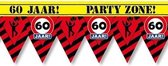 60 jaar party tape/markeerlint waarschuwing 12 meter - Verjaardag afzetlinten/markeerlinten feestartikelen