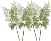 4x Kunstplant bosvaren tak 58 cm groen -  4x Kunsttakken Bosvaren
