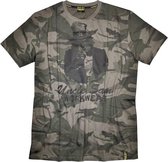 Uncle Sam WORKWEAR T-shirt met ronde hals en opdruk camouflage maat XXL