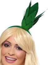 Smiffys - Pineapple Stalk Glitter Kostuum Haarband - Groen
