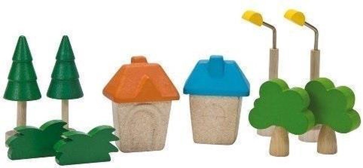 Plan Toys Plan City houten speelstad set 6610 City accessories