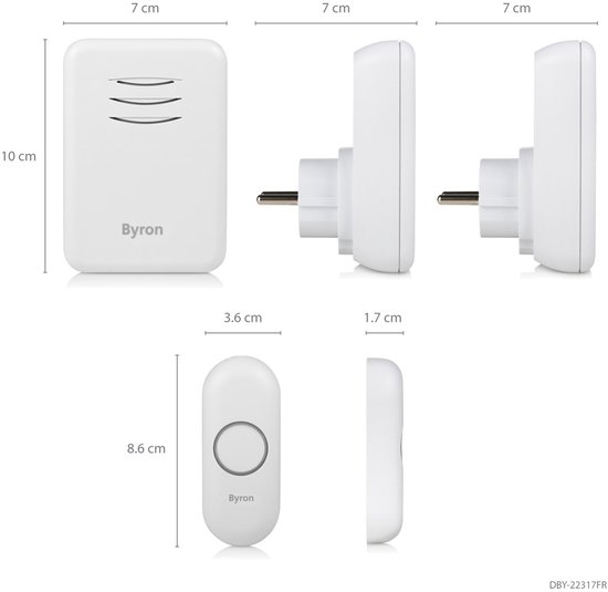 Byron gong - plugin - doorvoer - penaarde - 2 x 150 m - wit — afbeelding 3