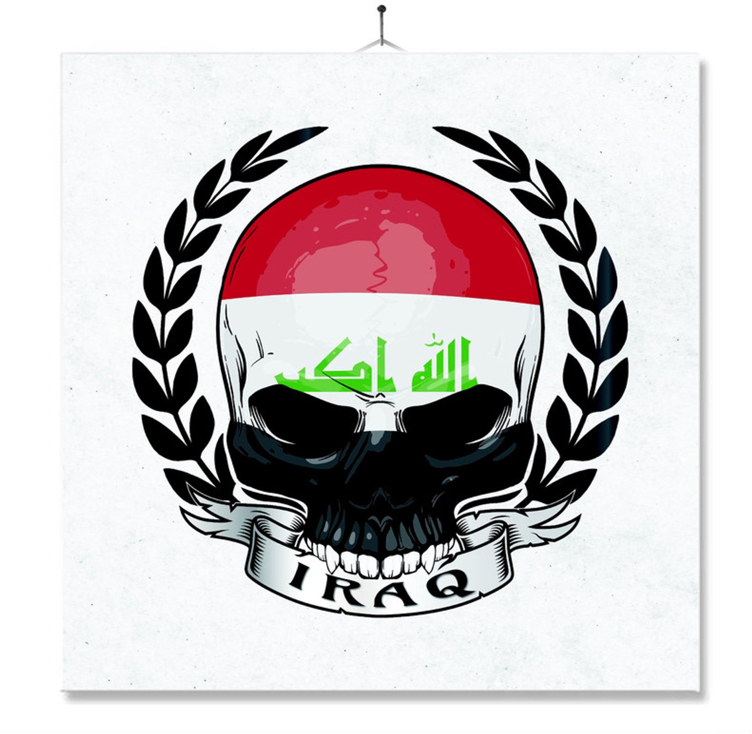 MC Living Tegel Met Opdruk | Schedel | Vlag | Irak Ontwerp 2