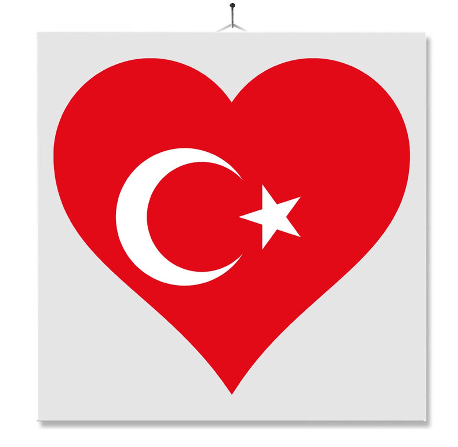 MC Living Tegel Met Opdruk | Hart | Vlag | Turkije Multi-Color