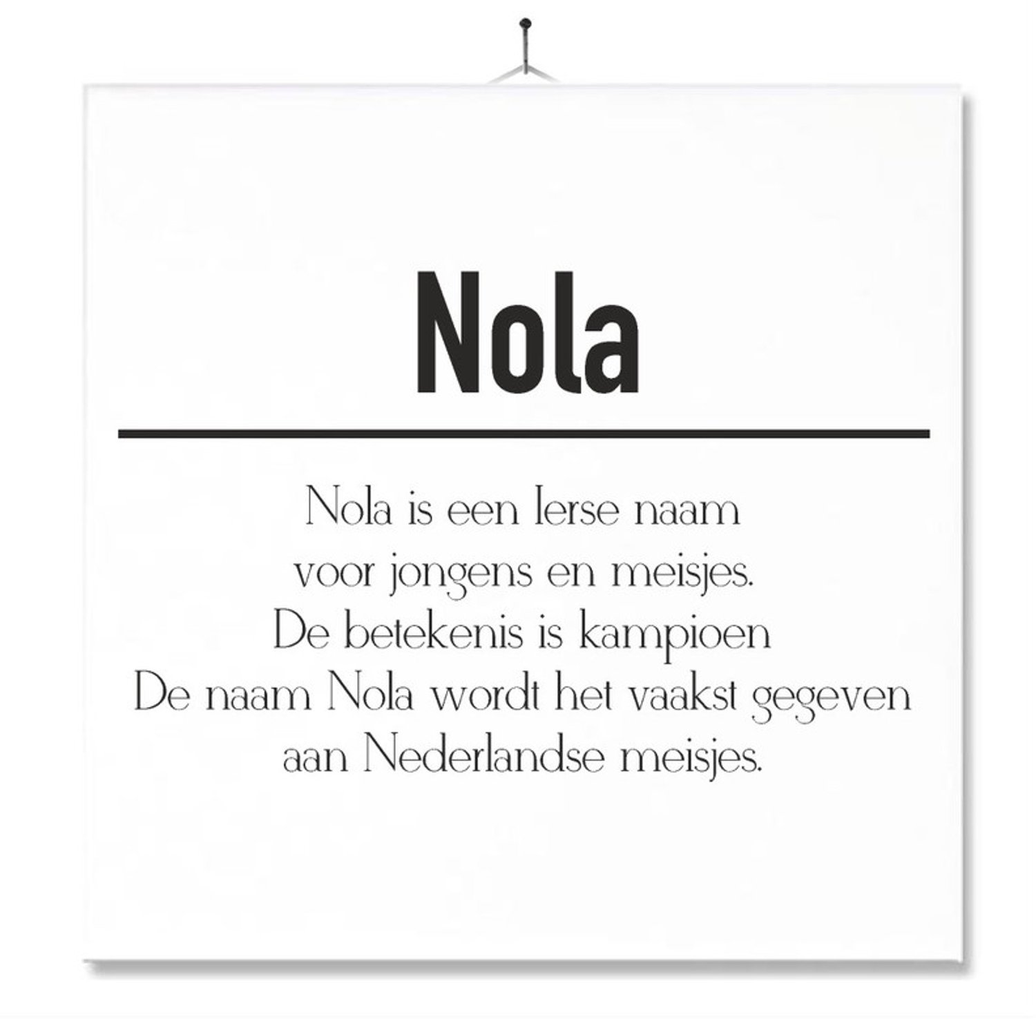 MC Living Tegel Met Opdruk | Betekenis | Kado | Cadeau | Met Naam - Nola Multi-Color