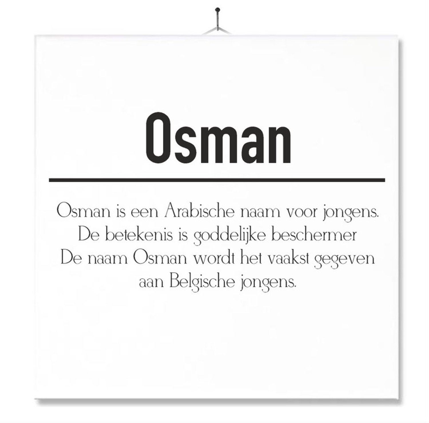 MC Living Tegel Met Opdruk | Betekenis | Kado | Cadeau | Met Naam - Osman Multi-Color