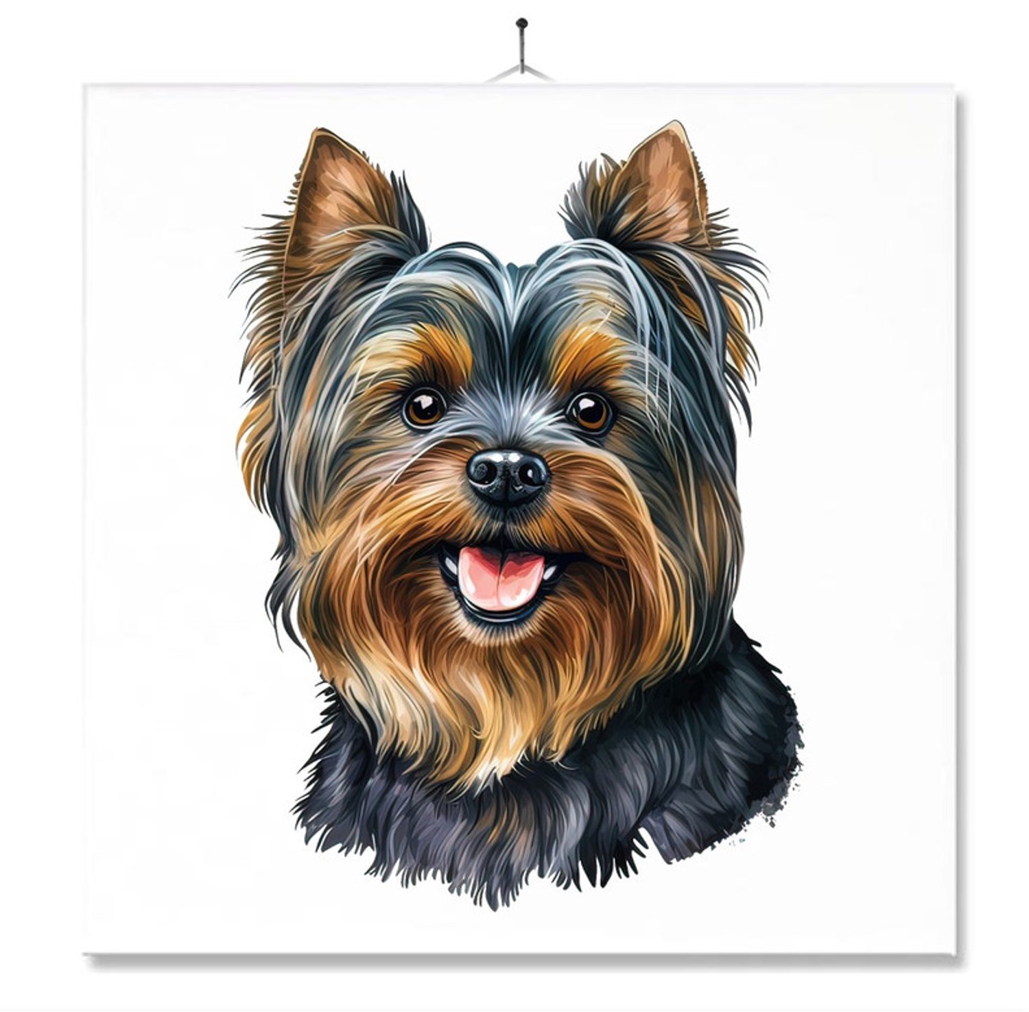 MC Living Tegel Met Opdruk | Verjaardag kado | Toilet WC | Yorkshire Terrier Ontwerp 3